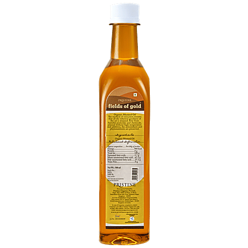 PRISTINE Fields Of Gold - Organic Mustard Oil, 500 ml Jar 