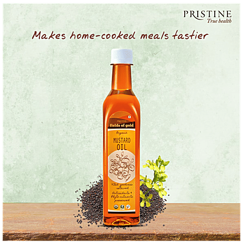 PRISTINE Fields Of Gold - Organic Mustard Oil, 500 ml Jar 