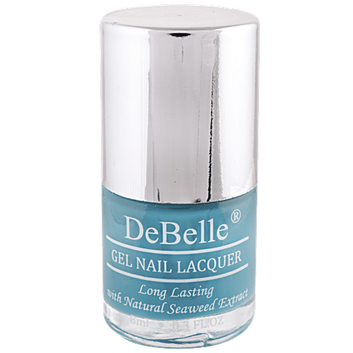 DeBelle Gel Nail Lacquer - Turquoise Blue Nail Polish, 8 ml Royale'Cocktail 