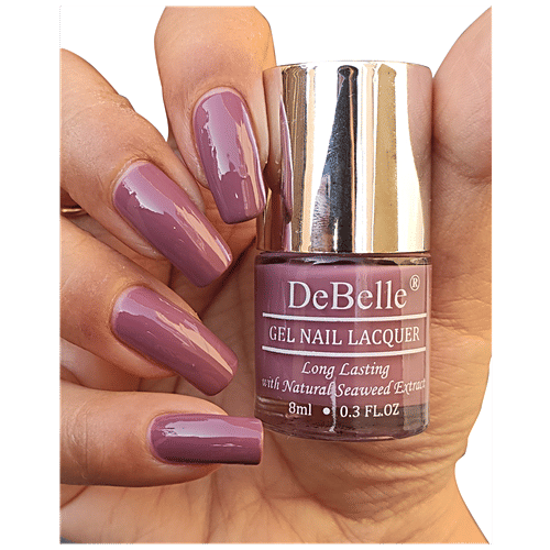 DeBelle Gel Nail Lacquer - Light Mauve Nail Polish, 8 ml Laura Aura 