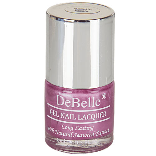 DeBelle Gel Nail Lacquer - Metallic Rose Pink Nail Polish, 8 ml Roselin Fiesta 