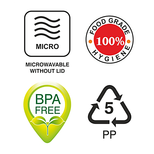 Flair Plastics Plastic Milano Mix Container - Gary, 5 pcs  