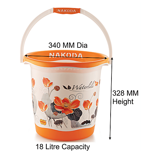 Nakoda Pixel Printed Designer Bucket - Assorted Colour, 18 L  