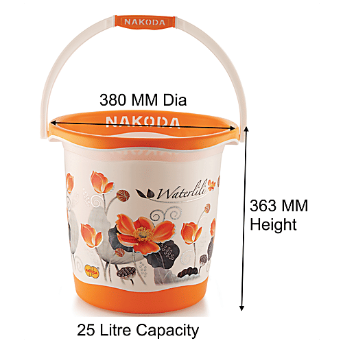 Nakoda Pixel Printed Designer Bucket - Assorted Colour, 25 L  