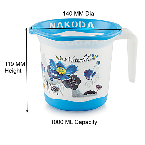 Nakoda Pixel Printed Designer Bath Mug - Assorted Colour, 1 L  
