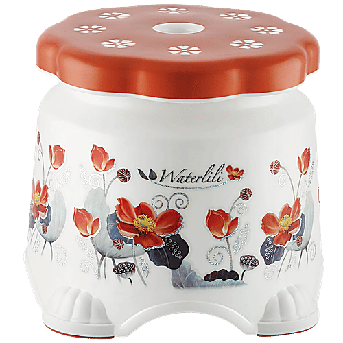 Nakoda Pixel Printed Patla & Bathroom Stool - Assorted Colour, 1 pc  
