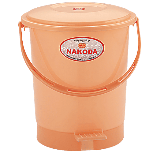 Nakoda Swachh Plastic Pedal Dust & Garbage Bin - Assorted Colour, 7 L  