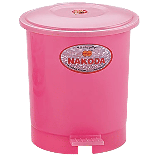 Nakoda Swachh Plastic Pedal Dust & Garbage Bin - Assorted Colour, 7 L  