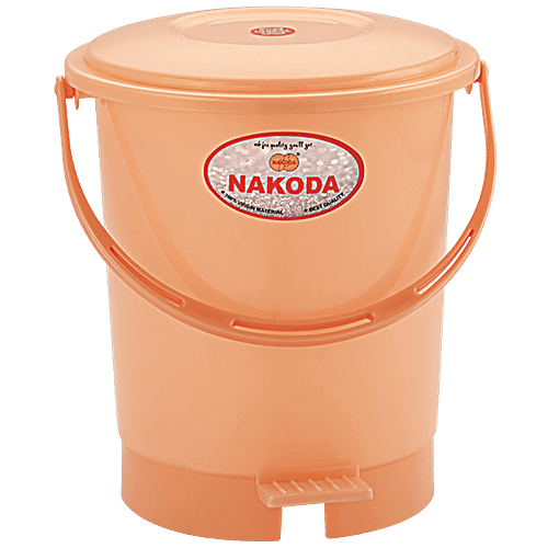 Nakoda Swachh Plastic Pedal Dust & Garbage Bin - Assorted Colour, 16 L  
