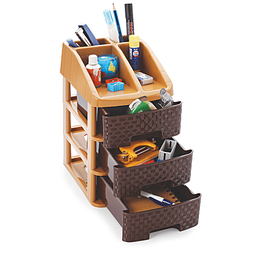 Nakoda Pride Multi Utility Storage Drawer - 3 Steps, Assorted Colour, 1 pc  