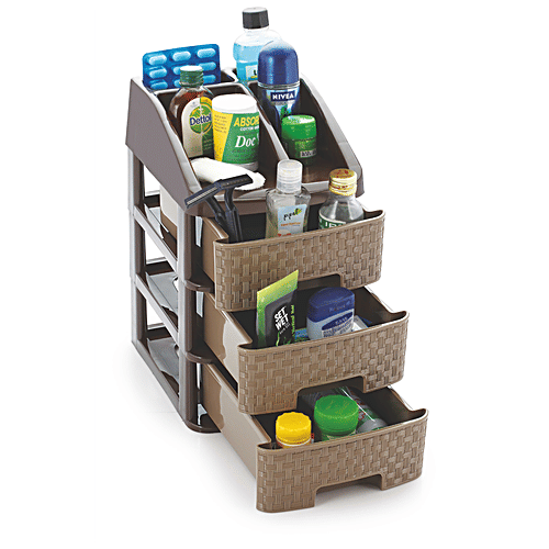 Nakoda Pride Multi Utility Storage Drawer - 3 Steps, Assorted Colour, 1 pc  