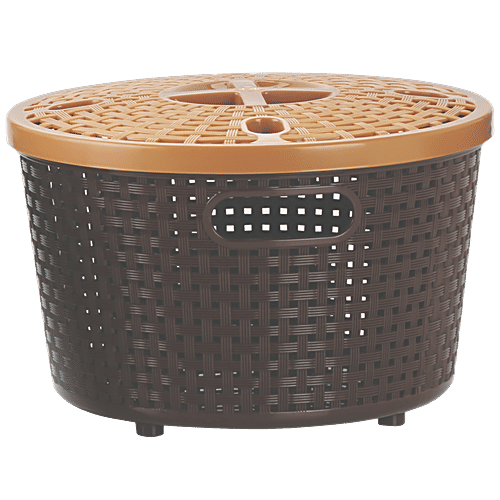 Nakoda Silky Round Basket 333 - Big, With Lid, 1 pc  