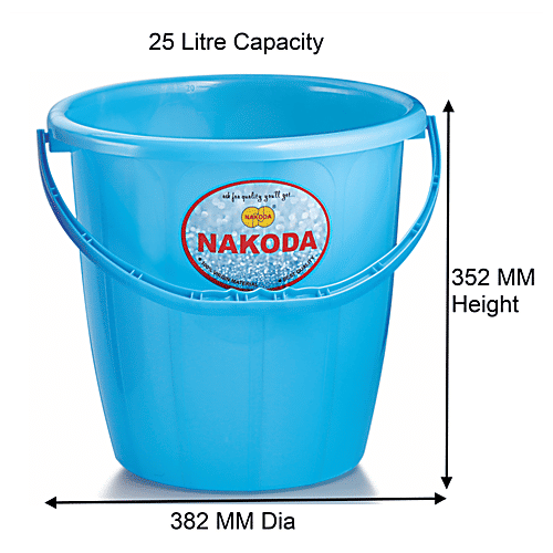 Nakoda Turbo Bucket - Assorted Colour, 25 L  