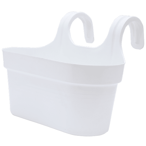 Natures Plus Glory Double Hook Pot - 34.29 cm, White, 1 pc 34.29 x 30.48 x 26.67 cm 