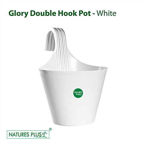 Natures Plus Glory Envy Single Hook Pot - 12.7 cm, White, 1 pc 21.59 x 12.7 x 30.48 cm