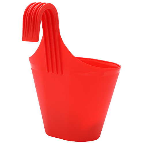 Natures Plus Glory Envy Single Hook Pot - 5 Inch, Red, 8.5 x 5 x  12  