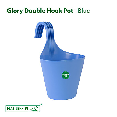 Natures Plus Glory Envy Single Hook Pot - 12.7 cm, Blue, 1 pc 21.59 x 12.7 x 30.48 cm