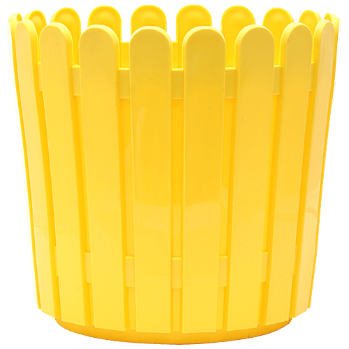 Natures Plus Fence Pot - 11 Inch, Yellow, 11 x 9 x 10  