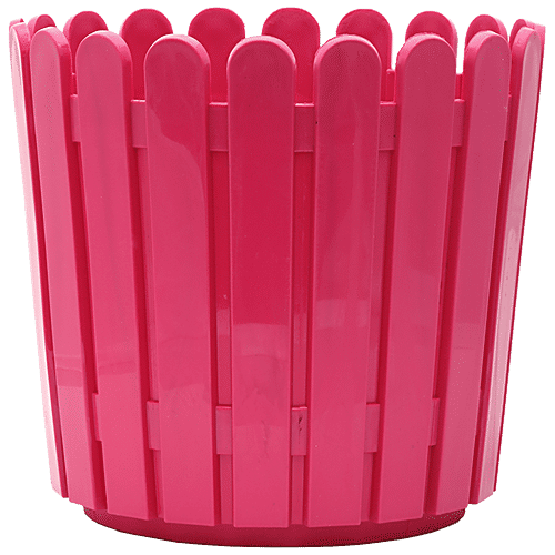 Natures Plus Fence Pot - 11 Inch, Pink, 11 x 9 x 10  