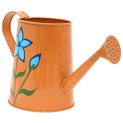 Natures Plus Garden Planter Water Can - 7 Inch, Orange, 11 x 6 x 7  