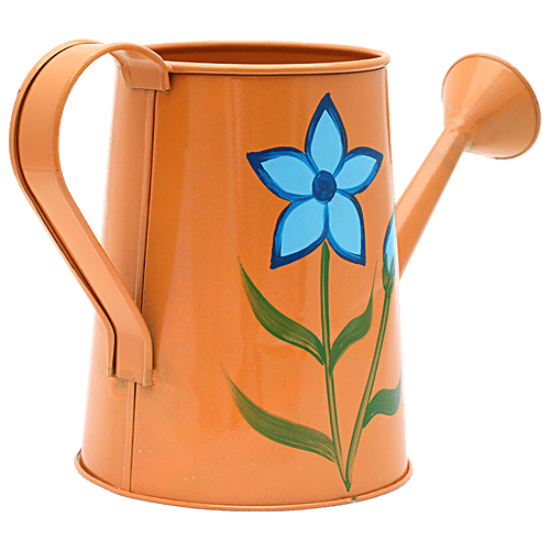 Natures Plus Garden Planter Water Can - 7 Inch, Orange, 11 x 6 x 7  
