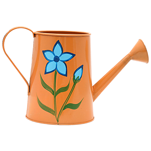 Natures Plus Garden Planter Water Can - 7 Inch, Orange, 11 x 6 x 7  