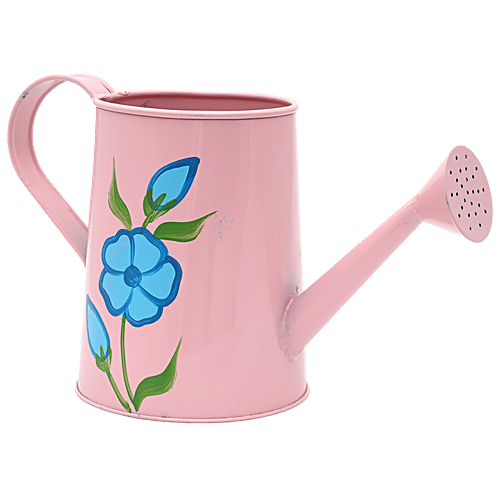 Natures Plus Garden Planter Water Can - 7 Inch,  Peach Pink, 11 x 6 x 7  
