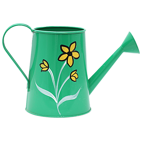Natures Plus Garden Planter Water Can - 7 Inch, Green, 11 x 6 x 7  
