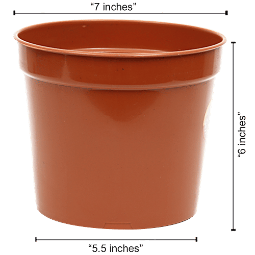 Natures Plus Nursery Pot - 7 Inch, Brown, 7 x 5.5 x 6  
