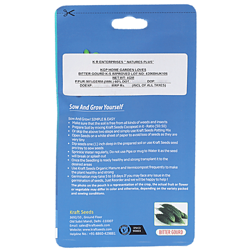 Natures Plus Kraft Seeds - Bitter Gourd, Set of 1  