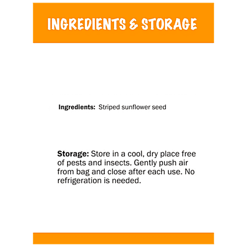 The Birds Company Bird Food - Premium Striped Sunflower Seed Select With Spirulina & Cuttlefish Bone, 900 g  