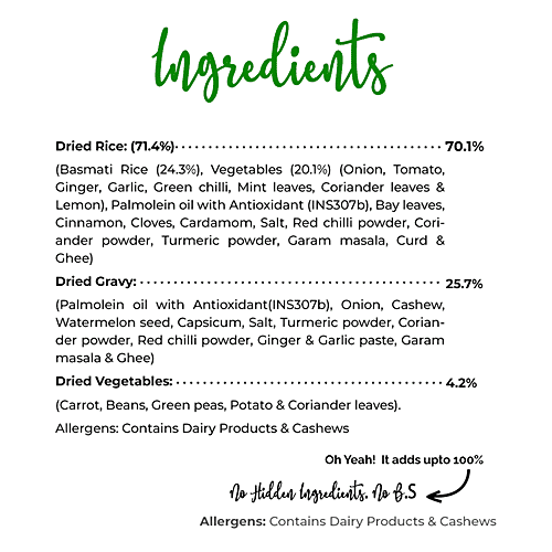 The Taste Company  Special Veg Rice - Ready To Eat, Instant Food, 90 g  