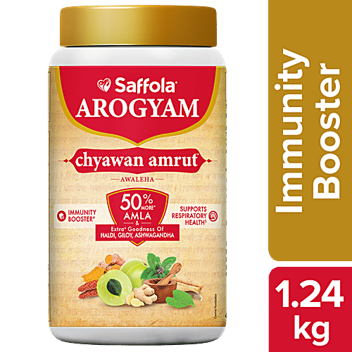 Saffola Arogyam Chyawan Amrut Awaleha - Immunity Booster, Supports Respiratory Health, 1.25 Kg Jar 