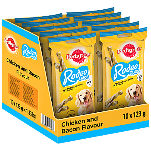 Buy Pedigree Rodeo Duos Adult Dog Treat Chicken & Bacon Flavour (7