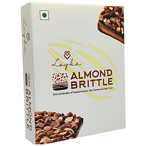 Loyka Almond Brittle - Roasted Almonds, Salty Caramel & Dark Choco, 17 g  