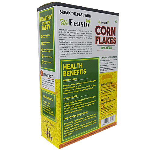 WeFeasto Corn Flakes, 500 g (Get 250 g Free Inside) 