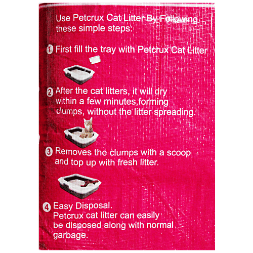 Petcrux Smart Clump Lavender & Lemon Scented Clumping Cat Litter, 5 kg Instant Clumping, Odour Controlling, Low Dust, Natural Product