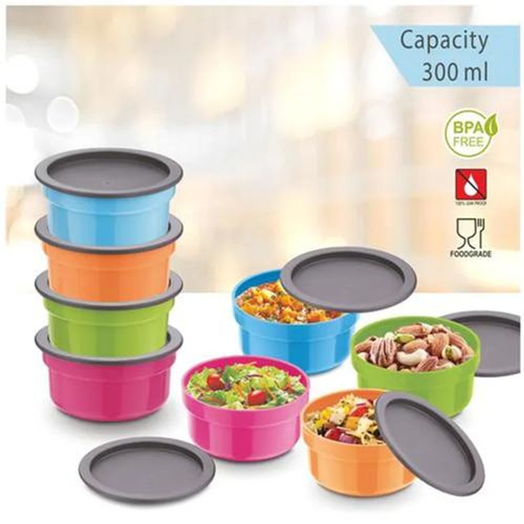Asian Dynamic Leakproof Containers/Tiffin Boxes, 300 ml (Set of 4)