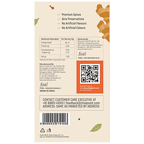 Chai Point Masala Instant Chai, 140 g (10 Sachets x 14 g each) 