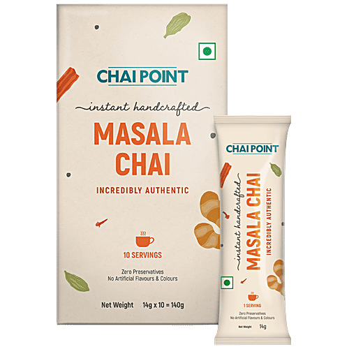 Chai Point Masala Instant Chai, 140 g (10 Sachets x 14 g each) 