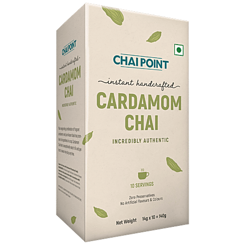 Chai Point Cardamom Instant Chai, 140 g (10 Sachets  x 14 g each) 