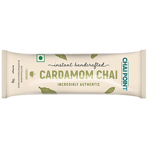 Chai Point Cardamom Instant Chai, 140 g (10 Sachets  x 14 g each) 