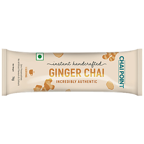 Chai Point Ginger Instant Chai, 140 g (10 Sachets x 14 g each) 