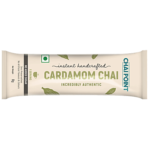 Chai Point Cardamom Instant Chai - Without Sugar, 80 g (10 Sachets x 8 g each) 