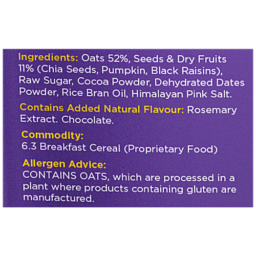 Yoga Bar Oats - Dark Chocolate, Healthy, High In Fibre, Breakfast Cereal, Gluten Free, 400 g  Oat-rageously great!
 Very chocolatey, Very yummy