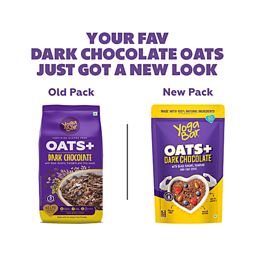 Yoga Bar Oats - Dark Chocolate, Healthy, High In Fibre, Breakfast Cereal, Gluten Free, 400 g  Oat-rageously great!
 Very chocolatey, Very yummy