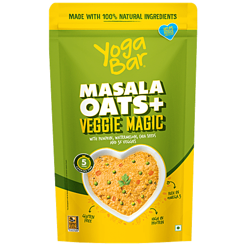 Yoga Bar Super Oats - Dal Khichdi, 3x More Vegetables, Breakfast Cereal, Gluten Free, 400 g  