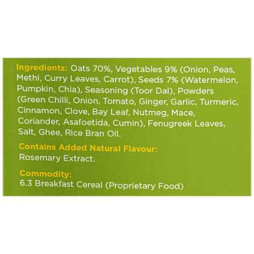 Yoga Bar Super Oats - Dal Khichdi, 3x More Vegetables, Breakfast Cereal, Gluten Free, 400 g  