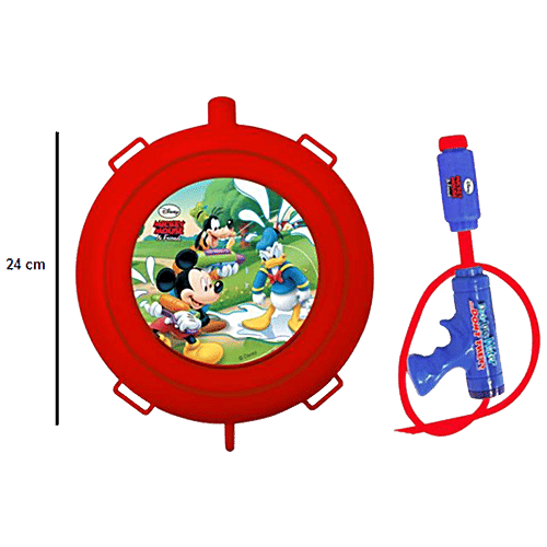 Boing Holi Water Tank / Gun / Pichkari - Mickey Mouse - Red, 1 pc