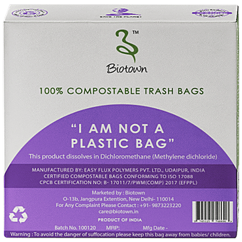 Biotown Compostable Garbage Bags - Lavender Fragrance, 180 g  